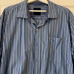 Tommy Bahamas Blue Striped Men's Shirt